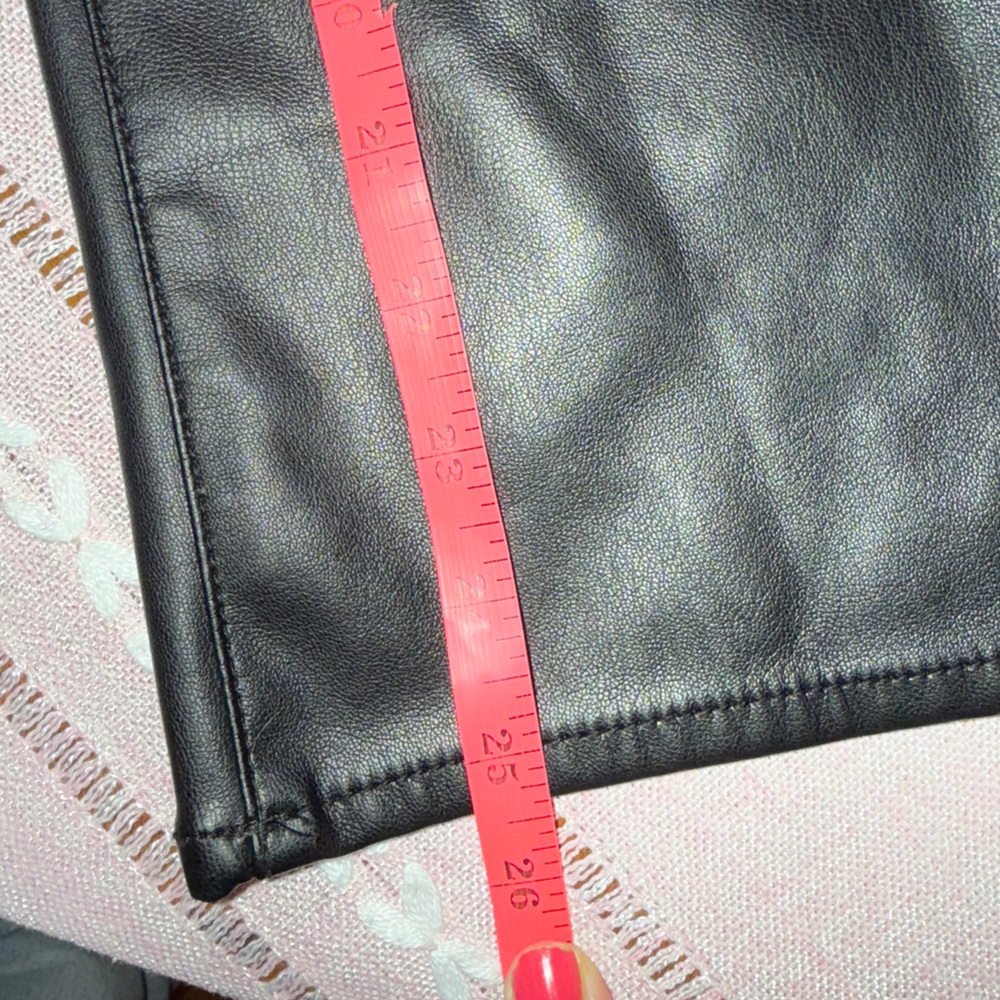 🖤 ZARA Faux Leather Straight Pants | Size 4 | Black Vegan Leather - Picture 12 of 12